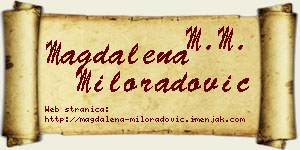 Magdalena Miloradović vizit kartica